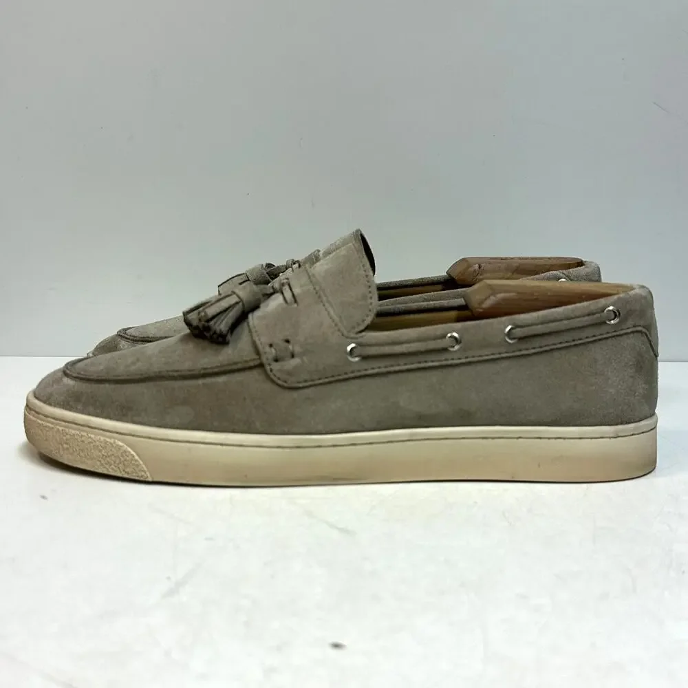VGUC Brunello Cucinelli Suede Tassel Loafers Sneakers Made in Italy EU 42 US 9 D